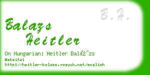 balazs heitler business card